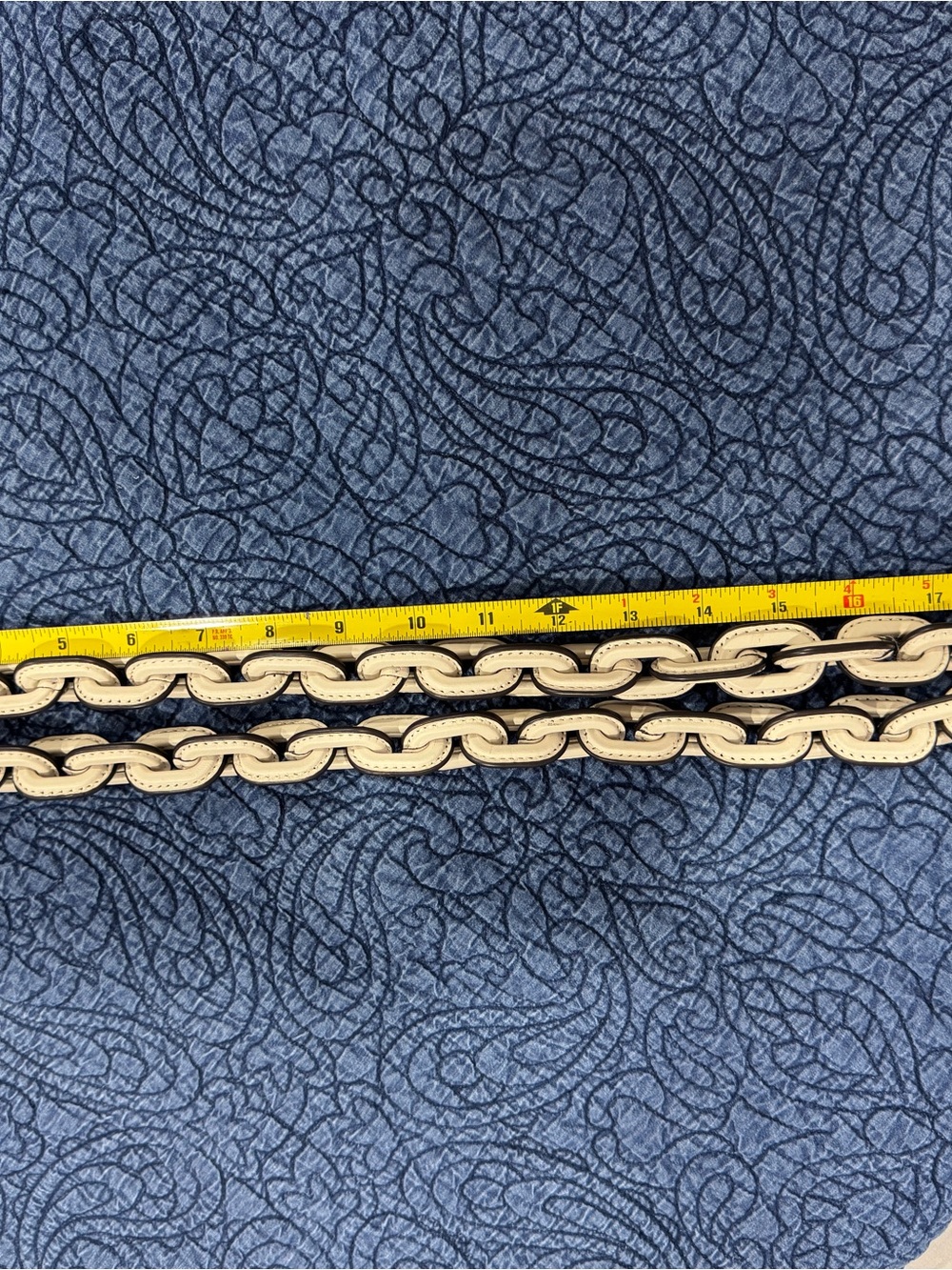 Coach Leather Chain Strap for Women's Handbag - Cream